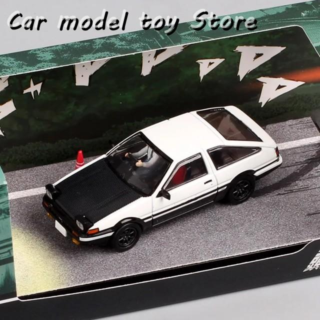 【並行輸入品】トヨタ1:64 スケール ミニ  スプリンター トゥルエノ GT APEX AE86 藤原匠 カーモデル ダイキャスト＆ の乗り物 趣味 HJ64の画像