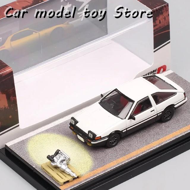 【並行輸入品】トヨタ1:64 スケール ミニ  スプリンター トゥルエノ GT APEX AE86 藤原匠 カーモデル ダイキャスト＆ の乗り物 趣味 HJ64の画像