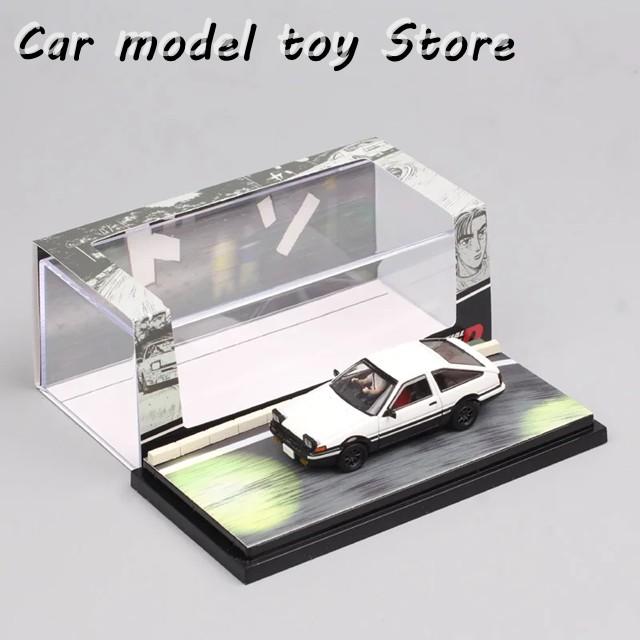 【並行輸入品】トヨタ1:64 スケール ミニ  スプリンター トゥルエノ GT APEX AE86 藤原匠 カーモデル ダイキャスト＆ の乗り物 趣味 HJ64の画像