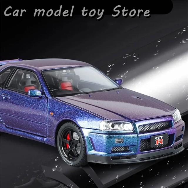 並行輸入品】1:18 スカイライン アレス GTR GT-R R34 合金スポーツカー