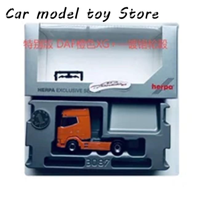 herpa トレーラーヘッド、３台セット HERPA,DAF XG 4x2 with 3-axle trailer TET 25th anniversary, 1/87
