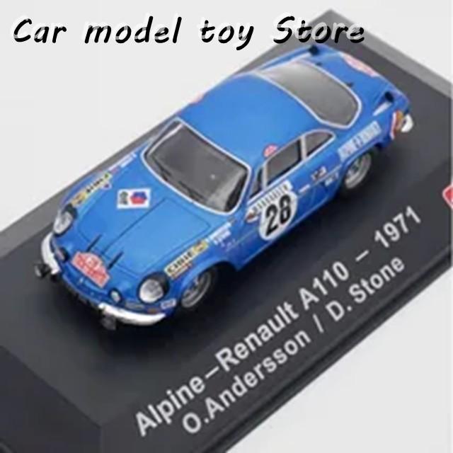 【並行輸入品】アトラス 1:43 アルピーヌ A110 WRC 1971 合金製ラリーカーモデル 大人向け ホビー 玩具 完成品 置物 グッズの画像