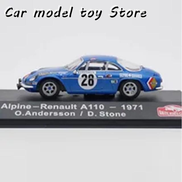 【並行輸入品】アトラス 1:43 アルピーヌ A110 WRC 1971 合金製ラリーカーモデル 大人向け ホビー 玩具 完成品 置物 グッズの画像