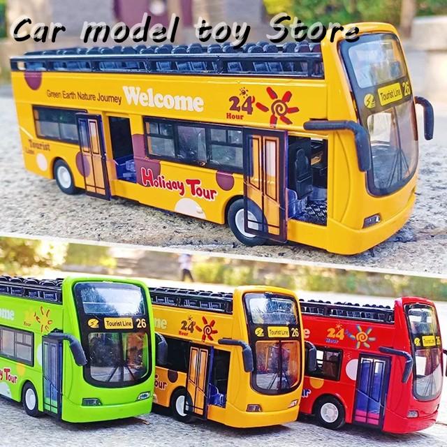 並行輸入品】ダイキャスト1:32スケール観光ツアーバスダブルデッカー