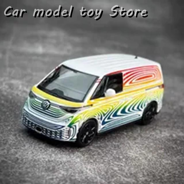 【並行輸入品】MINIGT 1:64 ID BUZZ VAN MPV レインボー塗装合金カーモデル 大人向け ホビー 玩具 グッズ 静的完成品 オーナメントの画像
