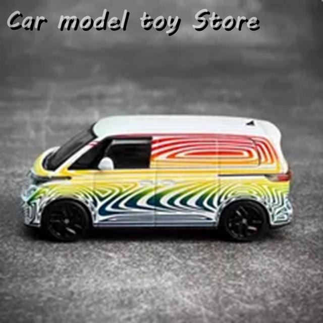 【並行輸入品】MINIGT 1:64 ID BUZZ VAN MPV レインボー塗装合金カーモデル 大人向け ホビー 玩具 グッズ 静的完成品 オーナメントの画像