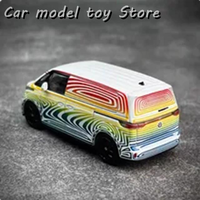 【並行輸入品】MINIGT 1:64 ID BUZZ VAN MPV レインボー塗装合金カーモデル 大人向け ホビー 玩具 グッズ 静的完成品 オーナメントの画像