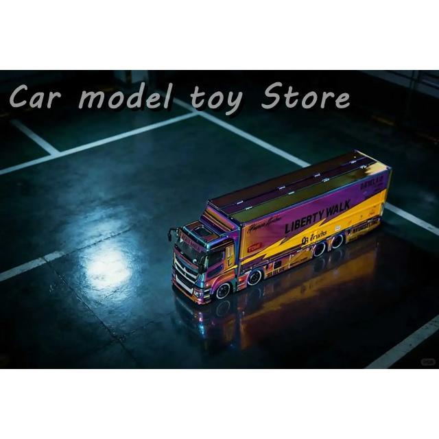 並行輸入品 GCD 1:64三菱ふそうLBWKコンテナトレーラーカメレオンHEC版