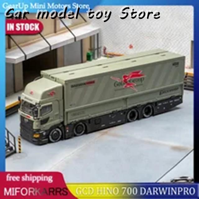 並行輸入品 在庫あり GCD TECKWRAP DARWINPRO 1:64 HINO 700 CONTAINER