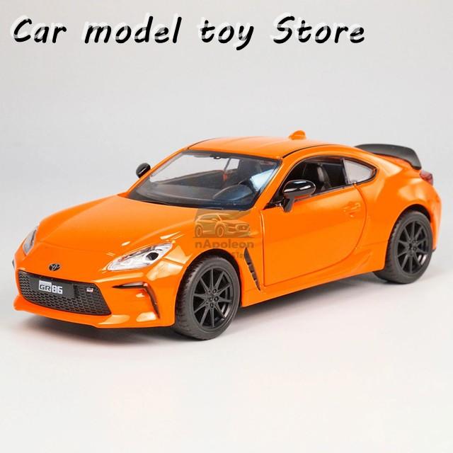 並行輸入品 1:28トヨタGR86トヨタ86カーモデル音と光プルバック子供の