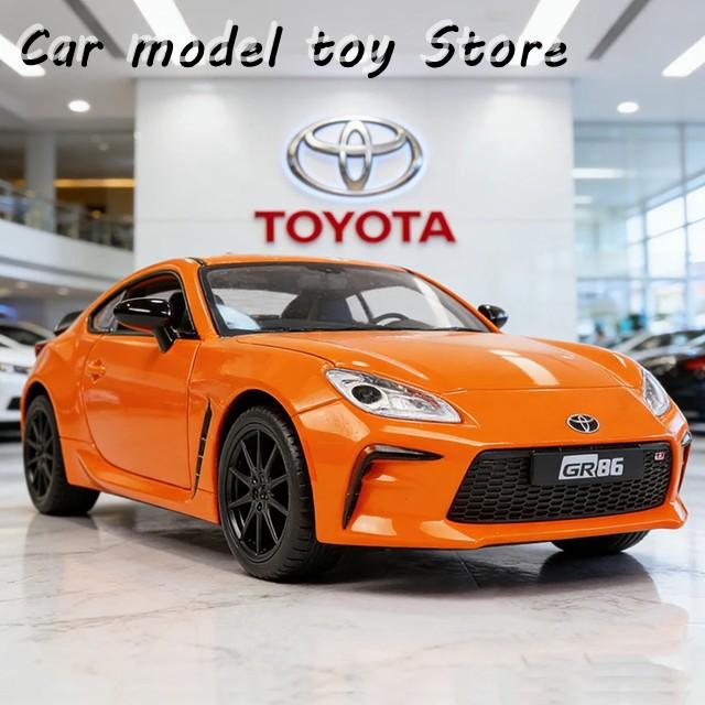 並行輸入品 1:28トヨタGR86トヨタ86カーモデル音と光プルバック子供の