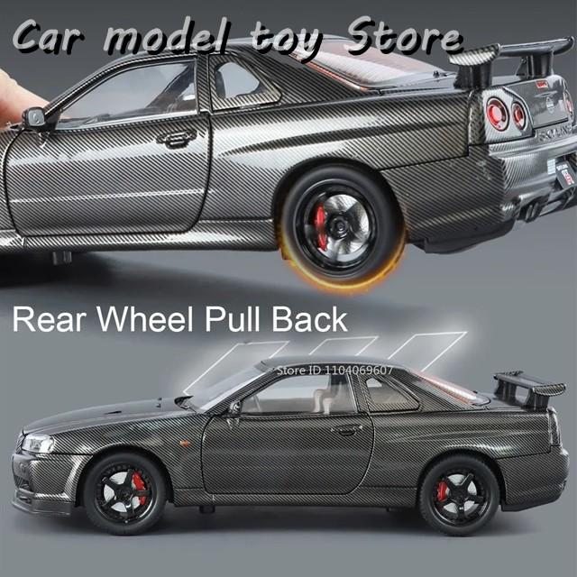 並行輸入品】1:24スカイラインGTR-R34スーパーカーモデルミニチュア