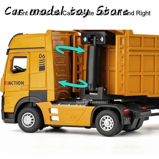 並行輸入品】1:50スケールトレーラーダンプトラックのモデルカーの