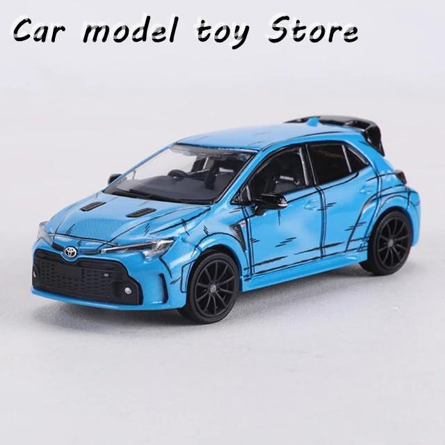 並行輸入品 GCD 1:64 GRカローラ ブルーコミックバージョン モデルカー
