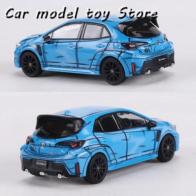 並行輸入品 GCD 1:64 GRカローラ ブルーコミックバージョン モデルカー