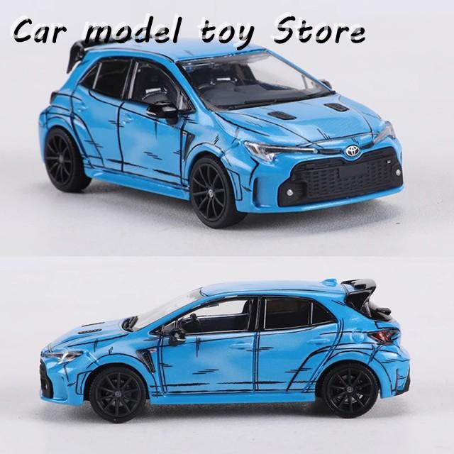 並行輸入品 GCD 1:64 GRカローラ ブルーコミックバージョン モデルカー