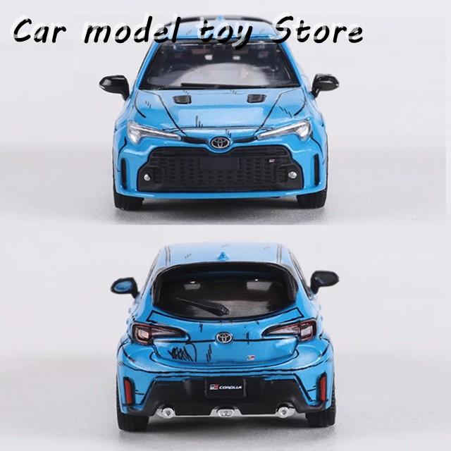並行輸入品 GCD 1:64 GRカローラ ブルーコミックバージョン モデルカー