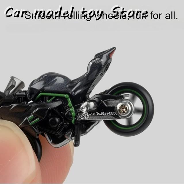 並行輸入品 1:64スケールカワサキH2Rバイクモデルダイキャスト