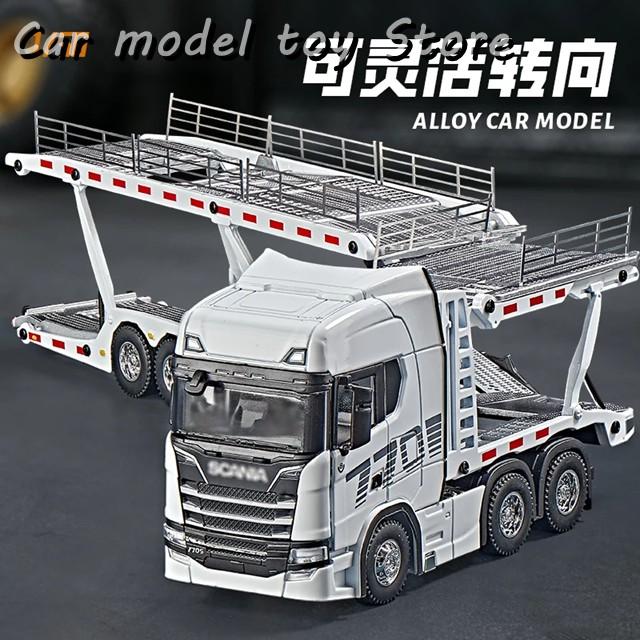 並行輸入品】1:50スカニアダブルデッキフラットベッド輸送車両ダイ