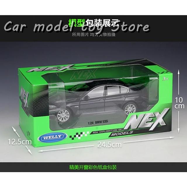 並行輸入品 WELLY 1:24 BMW 535I 黒車車モデル シミュレーション装飾