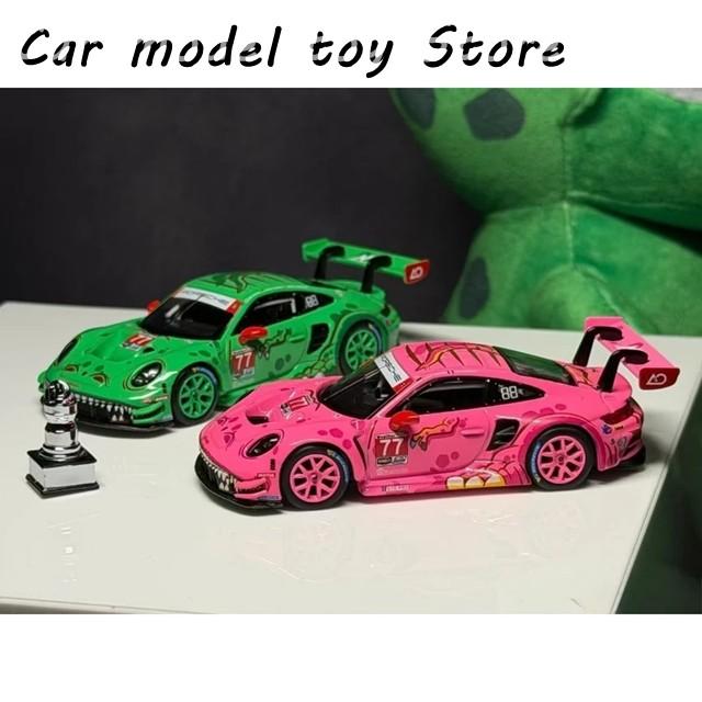 並行輸入品 MINIGT X AO RACING 1/64 911 GT3 R77 CHAMPION DUAL CAR