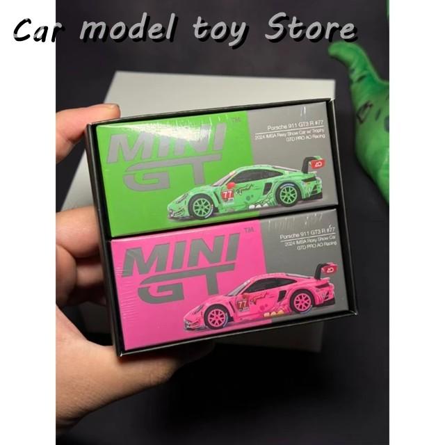並行輸入品 MINIGT X AO RACING 1/64 911 GT3 R77 CHAMPION DUAL CAR