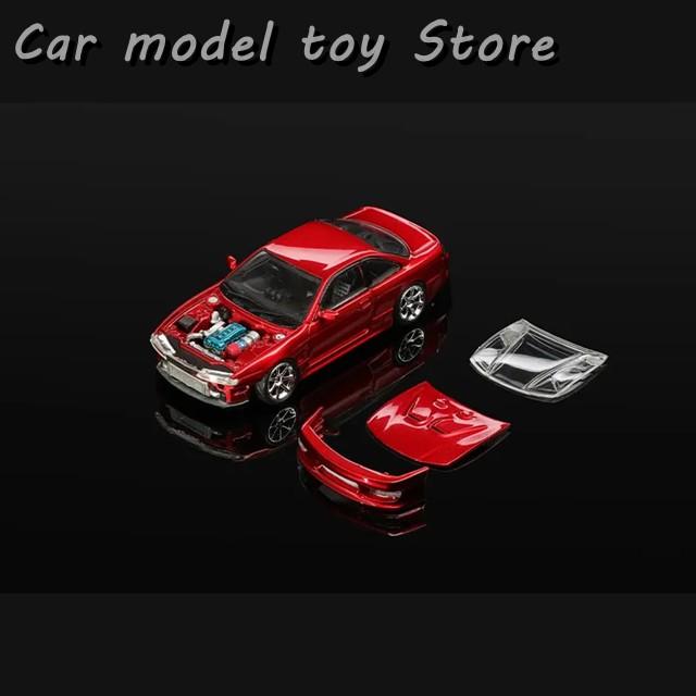 並行輸入品 MORTAL 1:64 NISSAN SILVIA S14 VERTEX LIC RED HEC