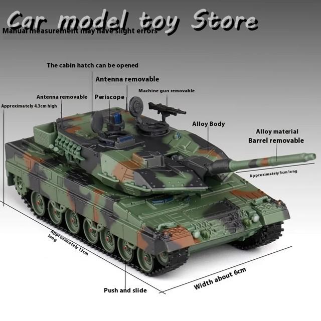 並行輸入品 在庫のレオパード2A6主力戦車ミニチュアダイキャストモデル