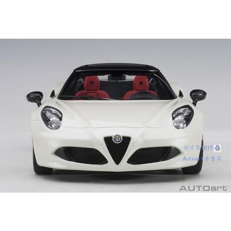 ミニカー 1/18 アルファ・ロメオ 4C ALFA ROMEO 4C SPIDER ホワイト｜k-e-s-shop｜09