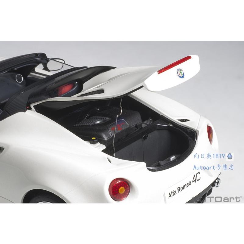 ミニカー 1/18 アルファ・ロメオ 4C ALFA ROMEO 4C SPIDER ホワイト｜k-e-s-shop｜16