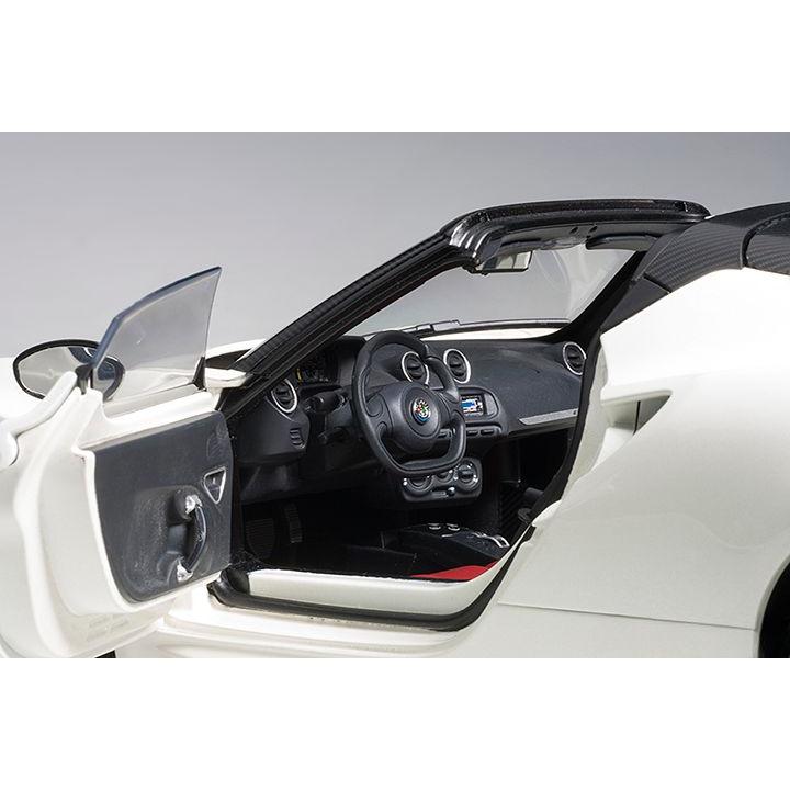 ミニカー 1/18 アルファ・ロメオ 4C ALFA ROMEO 4C SPIDER ホワイト｜k-e-s-shop｜14