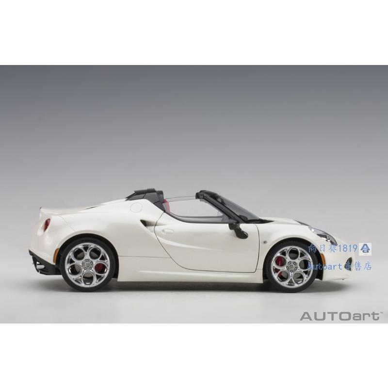 ミニカー 1/18 アルファ・ロメオ 4C ALFA ROMEO 4C SPIDER ホワイト｜k-e-s-shop｜04