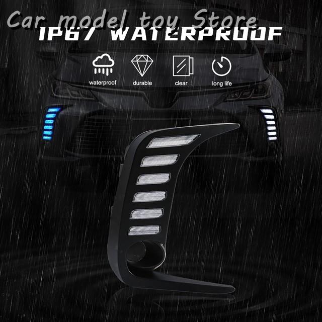 【並行輸入品】 車用デイタイムランニングライト LEDヘッドライト フロントバンパー 白 黄色 青 2019 2020 2021 2022_3