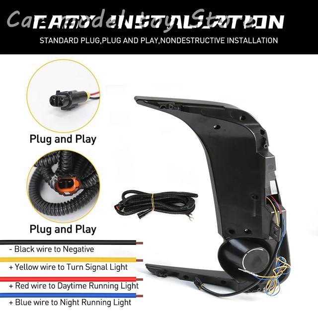 【並行輸入品】 車用デイタイムランニングライト LEDヘッドライト フロントバンパー 白 黄色 青 2019 2020 2021 2022_4