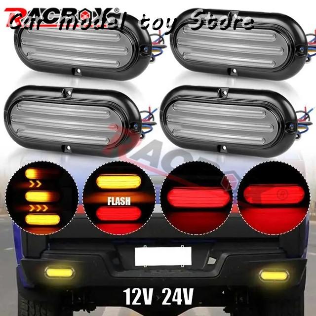 円形LEDテールライト 6個セット 並行輸入品】 12V 24V LED ブレーキテールウィングウィンカー 6INCH