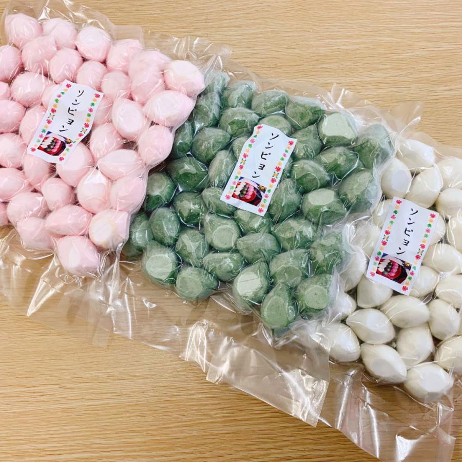 韓国餅 ソンピョン(松餅) 三色セット 大袋（840g×3)｜ プレゼント 韓国