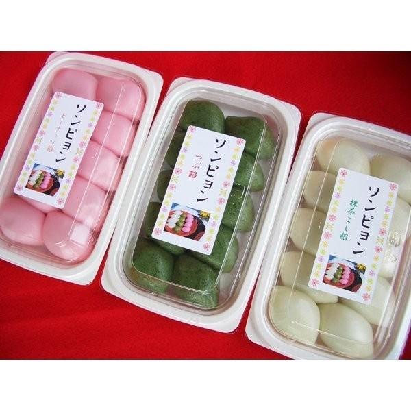 韓国餅 ソンピョン(松餅)　三色セット（210g×3)｜ プレゼント 手土産 お菓子 お餅 手作り 小豆 あんこ 抹茶 人気 お取り寄せ スイーツ デザート 韓国 |  | 07