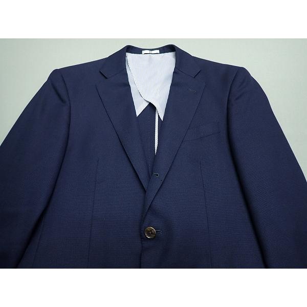 SUIT SELECT 段返り3ボタンジャケット・A5△スーツセレクト/紺