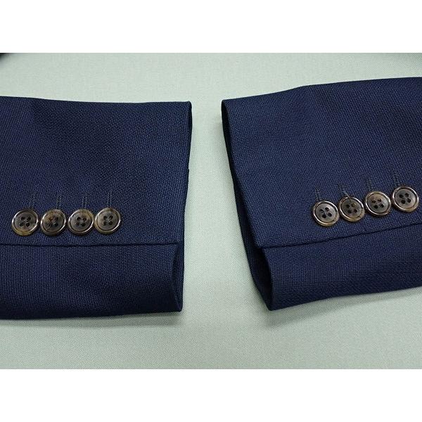 SUIT SELECT 段返り3ボタンジャケット・A5△スーツセレクト/紺ブレザー