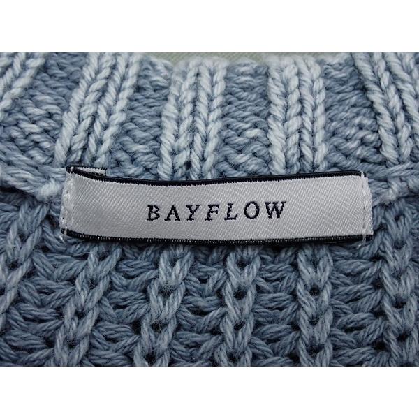 BAYFLOW インディゴ染め コットンセーター・3△ベイフロー BAYFLOW インディゴ染め コットンセーター・3△ベイフロー