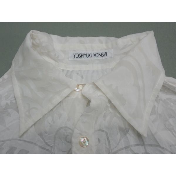 YOSHIYUKI KONISHI シワ加工シースルーシャツ△ユシユキコニシ