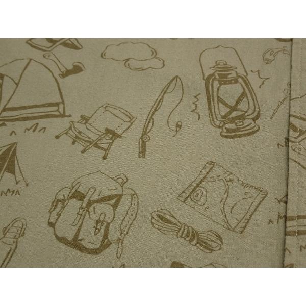 未使用 ゴースローキャラバン デニム 総柄刺繍 カバーオール 4 go slow caravan 長袖 メンズ 【中古】  【R221112】 go slow caravan（ゴースローキャラバン） キャンプ柄 シャツ・4△ゴー