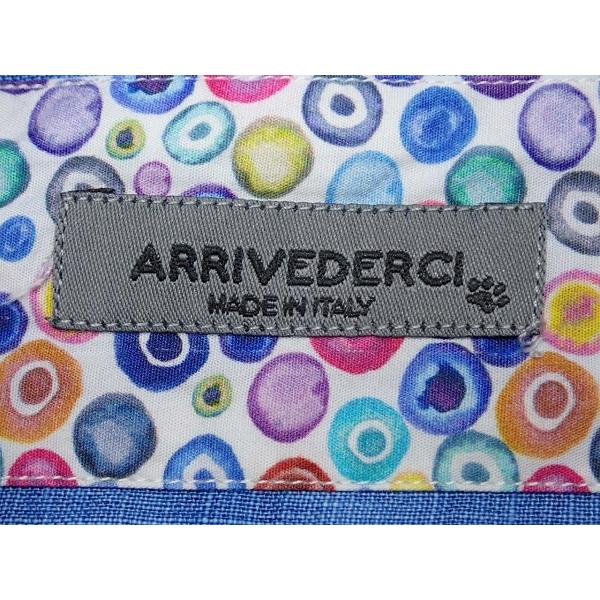 送料無料 ARRIVEDERCI リネンシャツ△アリベデルチ/イタリア製/麻/長袖