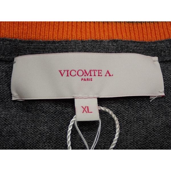 VICOMTE A. カシミヤ混コットンニット・XL△ヴィコントアー/未