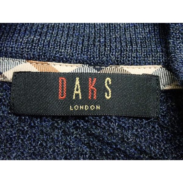 美品【DAKS GOLF】ダックス ゴルフ ジップアップ ベスト 日本製 総柄 DAKS（ダックス） ジップベスト・M△ダックス/日本製/リネン/麻/メンズ