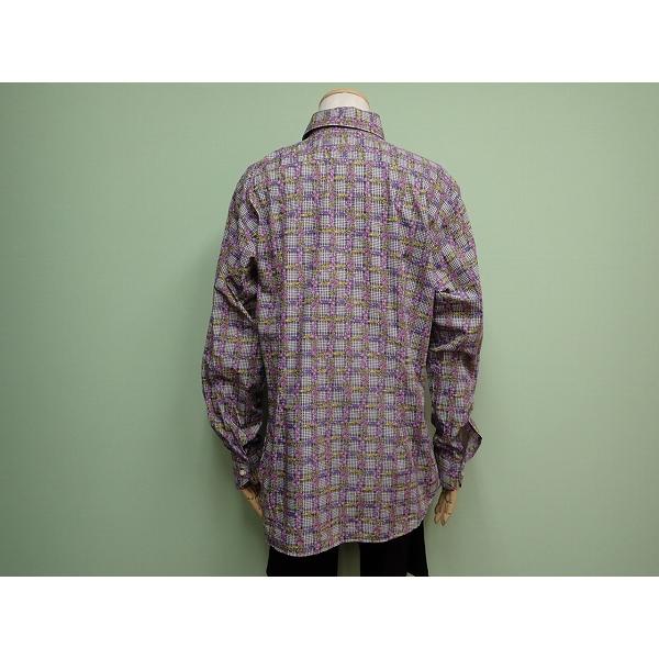 ETRO（エトロ） 送料無料 総柄シャツ・43△エトロ/伊製/大きいサイズ