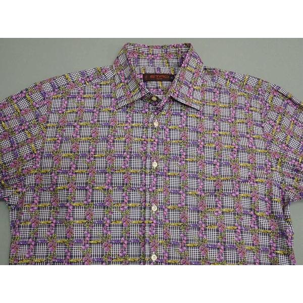 ETRO（エトロ） 送料無料 総柄シャツ・43△エトロ/伊製/大きいサイズ