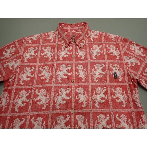 **ash**新品 men's PAIKAJI かりゆしウェアМサイズ 送料無料 PAIKAJI かりゆしウェア・M◇パイカジ/日本製/シーサー柄