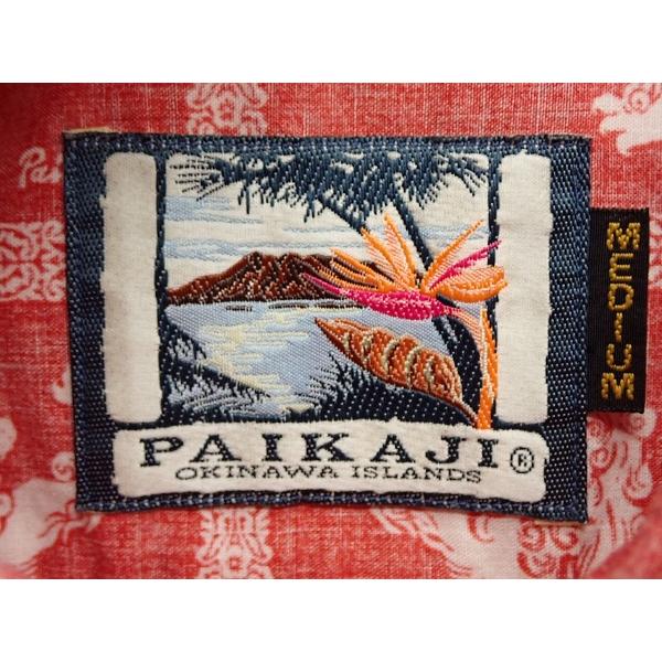 送料無料 PAIKAJI かりゆしウェア・M◇パイカジ/日本製/シーサー柄