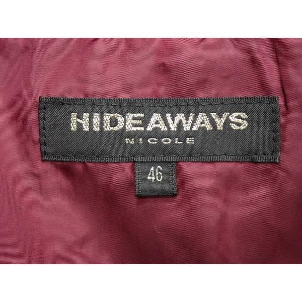 186004 HIDEAWAYS NICOLE ダウンジャケット 46 ワインレッド メンズ [0000000000451] HIDEAWAYS NICOLE（ハイダウェイ ニコル） HIDEAWAYS ダウンジャケット